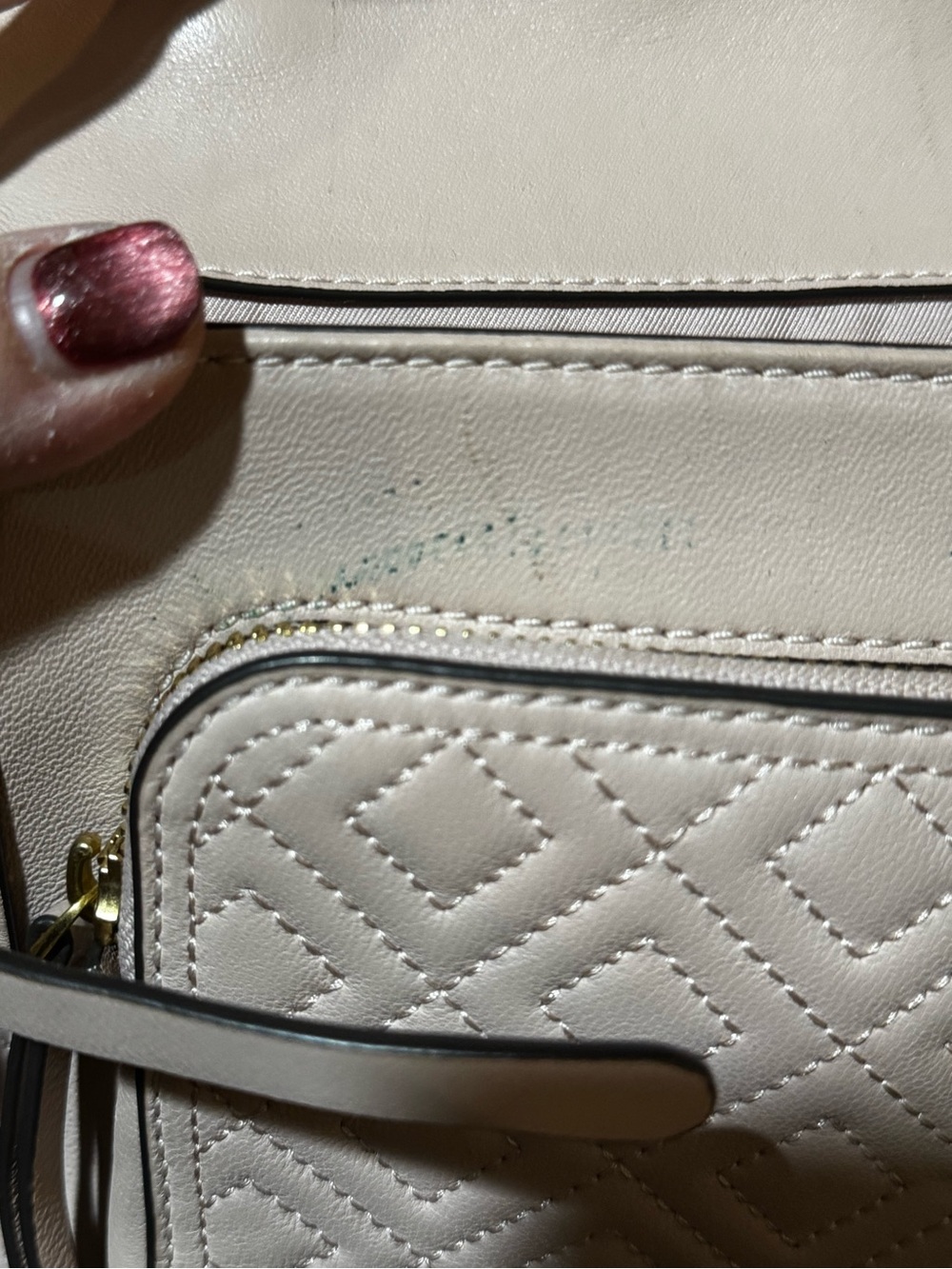 Tory Burch Fleming Blush Quilted Top-Handle Satchel with Tassel - Picture 7 of 13
